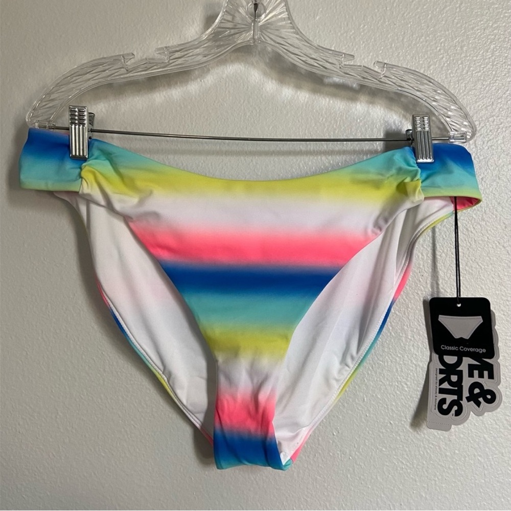 Love & Sports Ombré Stripe Bikini Swimsuit 16-18 - Picture 11 of 14
